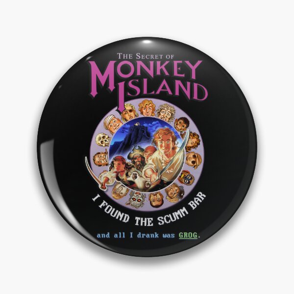 Item preview, Secret of Monkey Island - I FOUND THE SCUMM BAR and all I drank was GROG. - Classic MS-DOS point and click graphic adventure game! designed and sold by RetroTeeStudio.