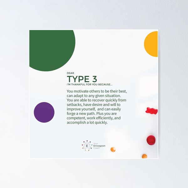 Item preview, Enneagram Type 3 - Thankful for You designed and sold by EnneagramCoach.