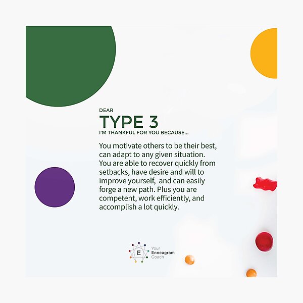 Item preview, Enneagram Type 3 - Thankful for You designed and sold by EnneagramCoach.