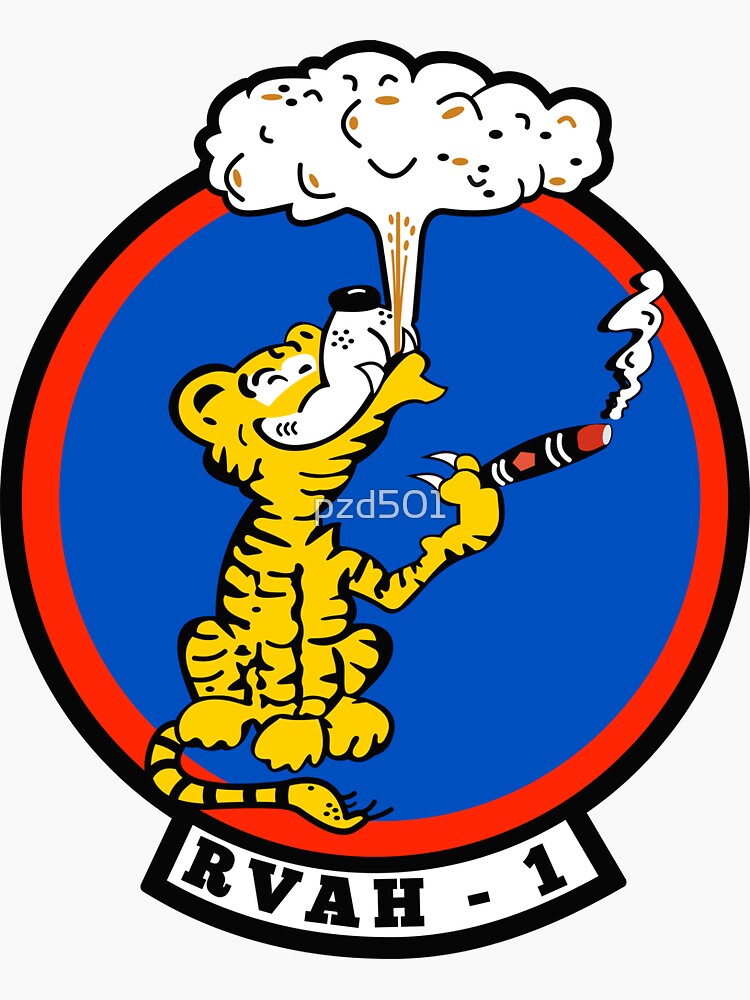 Sticker for Sale avec l'œuvre « USN - RVAH-1 - Escadron d'attaque de ...