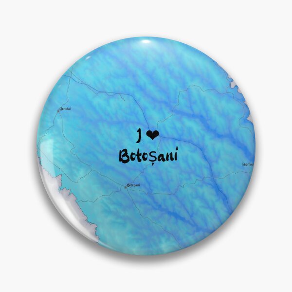 Item preview, Botoșani County Map, România 2 designed and sold by maptheclouds.