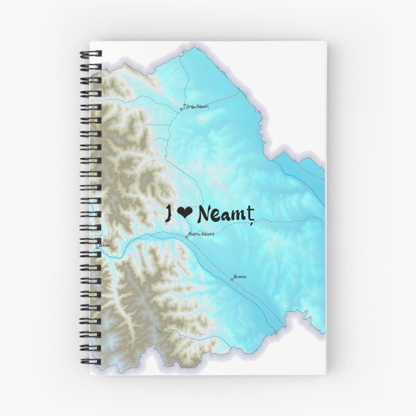 Item preview, Neamț County Map, România 2 designed and sold by maptheclouds.