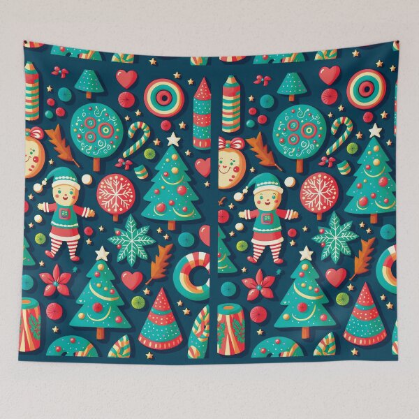 Item preview, Kids wallpaper Christmas pattern #11 designed and sold by FunArt4You.