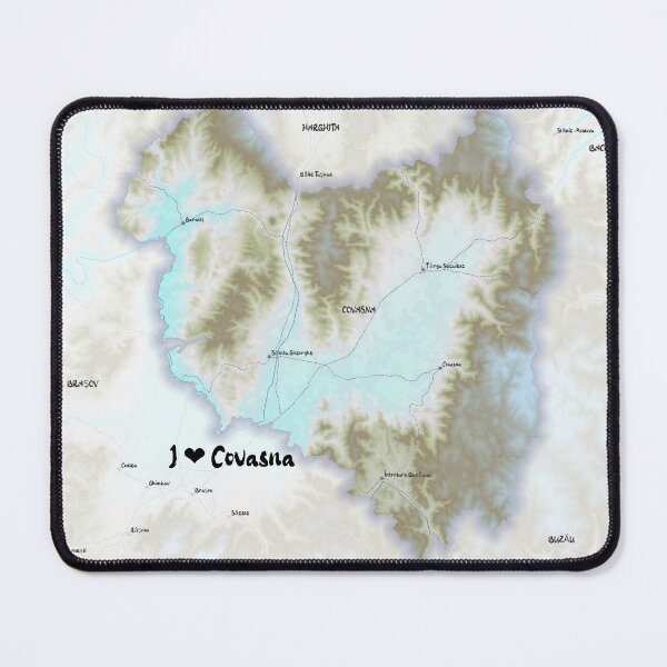 Item preview, Covasna County Map, România designed and sold by maptheclouds.