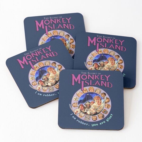 Item preview, Secret of Monkey Island - I AM RUBBER, YOU ARE GLUE. Classic MS-DOS point and click graphic adventure game! designed and sold by RetroTeeStudio.