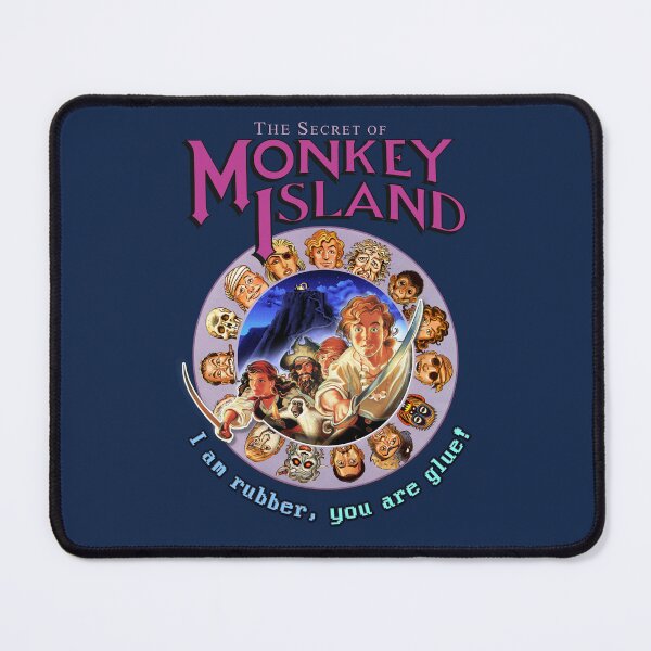 Item preview, Secret of Monkey Island - I AM RUBBER, YOU ARE GLUE. Classic MS-DOS point and click graphic adventure game! designed and sold by RetroTeeStudio.