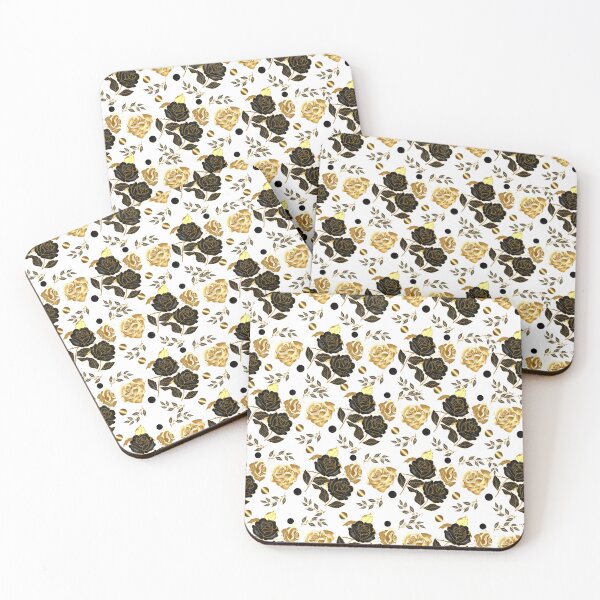 Item preview, Golden and Black Roses Luxurious Seamless Pattern. Best Knitting Mom Ever designed and sold by EmmaBazz.