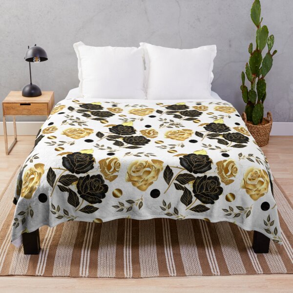 Item preview, Golden and Black Roses Luxurious Seamless Pattern. Best Knitting Mom Ever designed and sold by EmmaBazz.