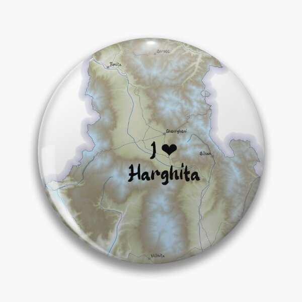 Item preview, Harghita County Map, România 2 designed and sold by maptheclouds.