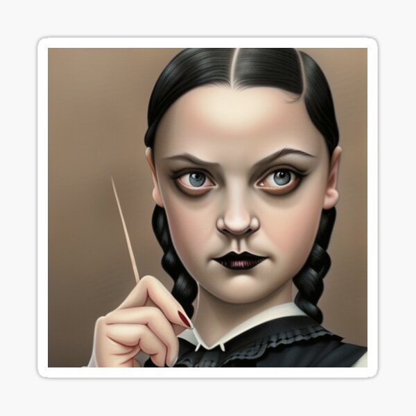 Christina Ricci in Goth make up, Stable Diffusion