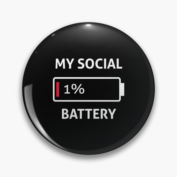Item preview, My Social Battery Low Energy Introvert Antisocial Quotes designed and sold by Designer-Girl.