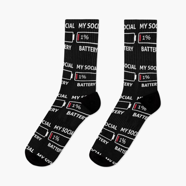 Item preview, My Social Battery Low Energy Introvert Antisocial Quotes designed and sold by Designer-Girl.