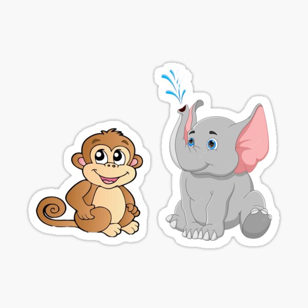 Elephant and Monkey 