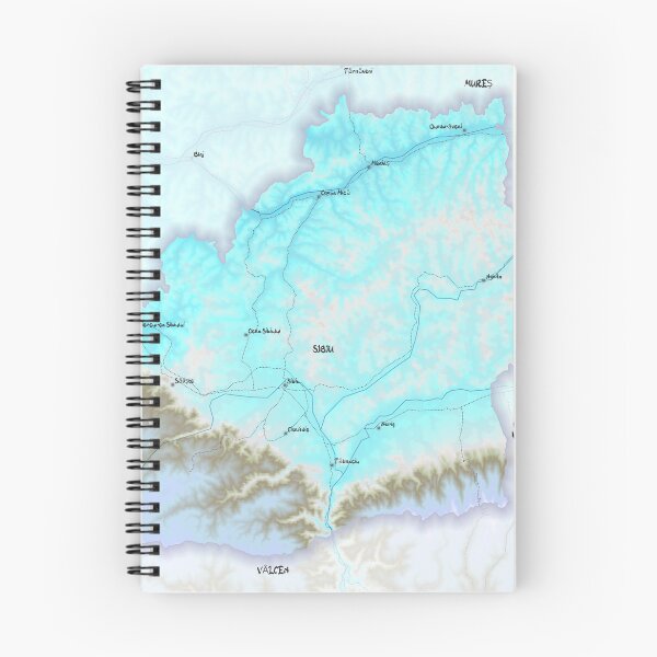 Item preview, Sibiu County Map, România designed and sold by maptheclouds.