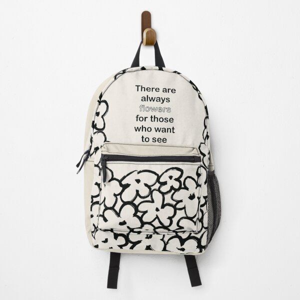Item preview, Positive Mindset Quote - Upliting Flowers in Black and White designed and sold by BohomadicStudio.