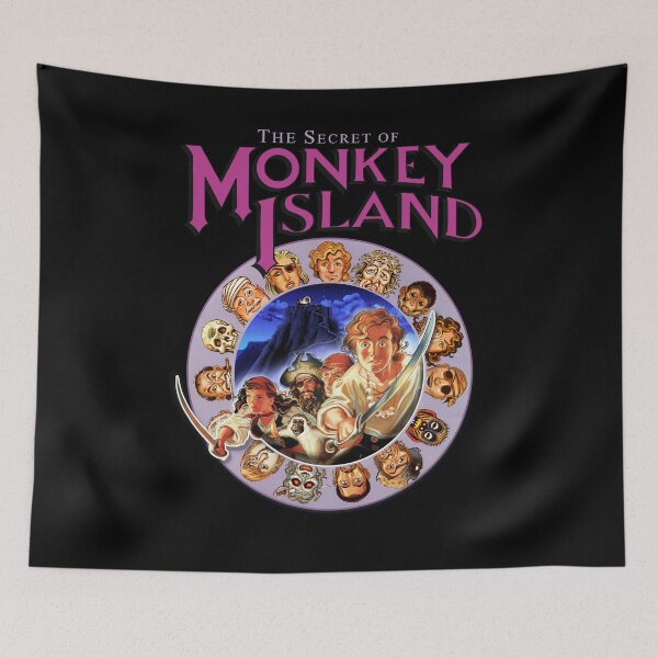 Item preview, Secret of Monkey Island - Logo and Pirate Codewheel - Classic MS-DOS point and click graphic adventure game! designed and sold by RetroTeeStudio.