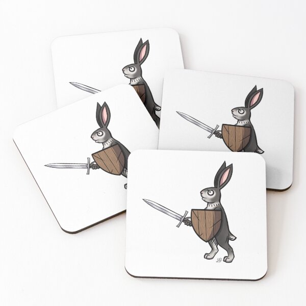 Item preview, Medieval Marginalia Bunny: Sword and Shield designed and sold by faejala.
