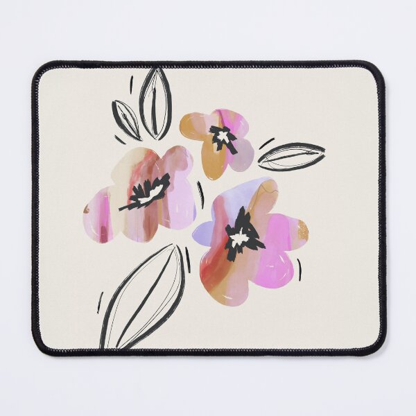 Item preview, Modern Boho Flower Bouquet - Pink Lila Flowers Sketch designed and sold by BohomadicStudio.