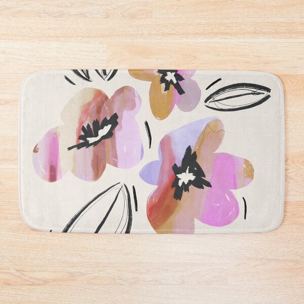 Item preview, Modern Boho Flower Bouquet - Pink Lila Flowers Sketch designed and sold by BohomadicStudio.