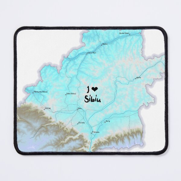 Item preview, Sibiu County Map, România 2 designed and sold by maptheclouds.