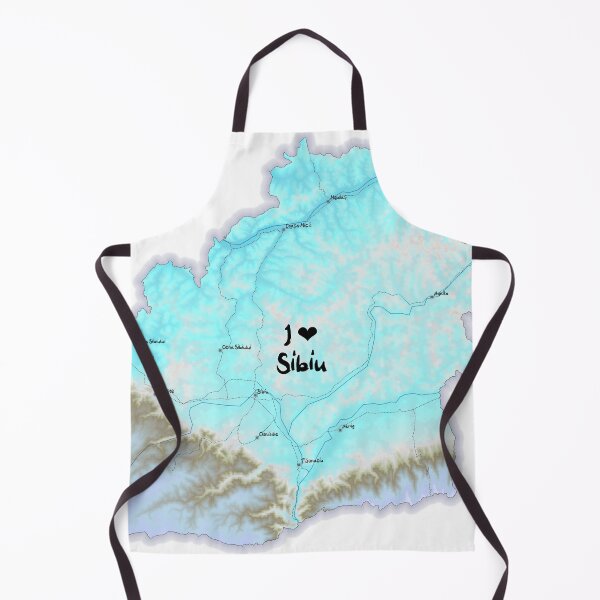 Item preview, Sibiu County Map, România 2 designed and sold by maptheclouds.