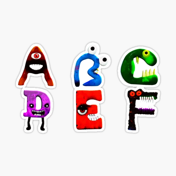 Number Alphabet Lore  Sticker for Sale by TheBullishRhino