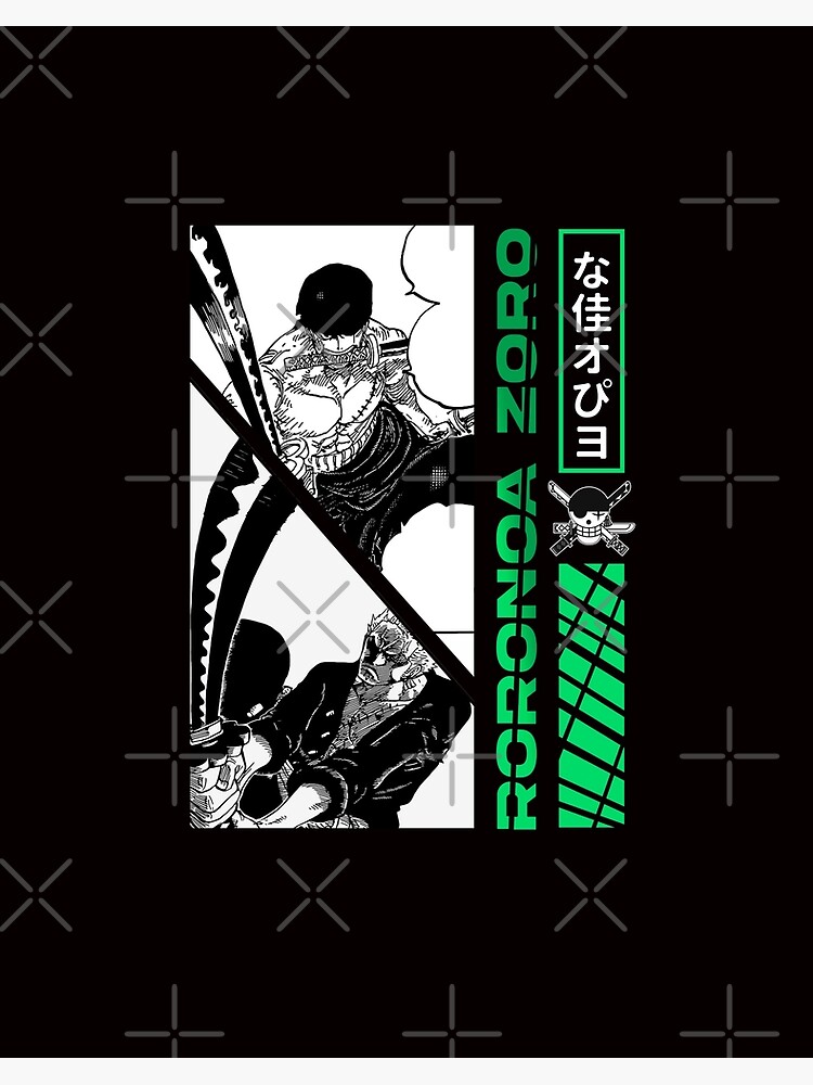 One Piece - Anime / Manga Poster / Canvas ( Roronoa Zoro 3 Sword Style )  8x10