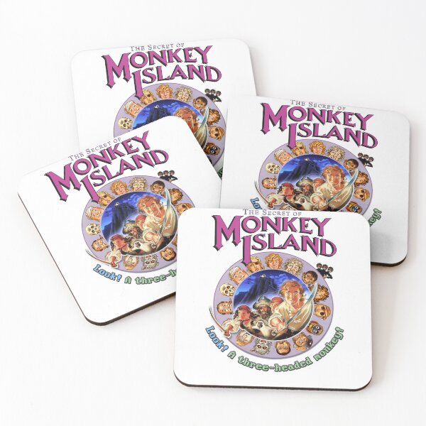 Item preview, Secret of Monkey Island - Look! A Three-Headed MONKEY! Classic MS-DOS point and click graphic adventure game! designed and sold by RetroTeeStudio.
