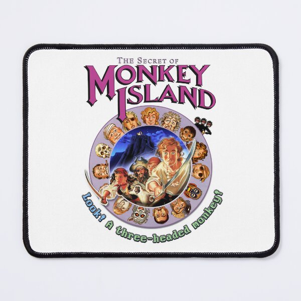 Item preview, Secret of Monkey Island - Look! A Three-Headed MONKEY! Classic MS-DOS point and click graphic adventure game! designed and sold by RetroTeeStudio.