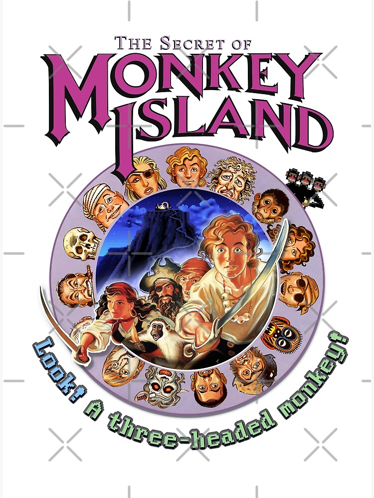 Poster Humoristique The Secret Of Monkey Island - 20,3 X 30,5 Cm - Décoration Murale Gamer, Salle De Jeux