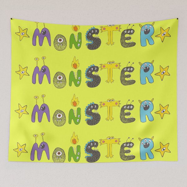 Item preview, Scary letters MONSTER designed and sold by KOTOdesign.