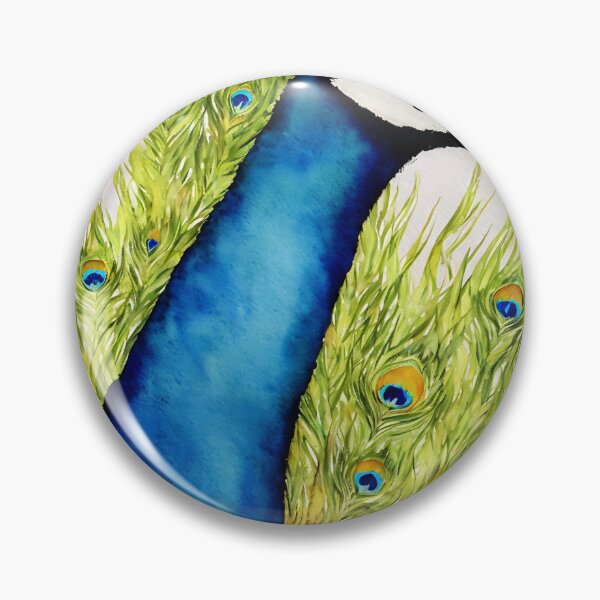 Artikelvorschau, Peacock highly detailed watercolor painting entworfen und verkauft von DrawItOnce.