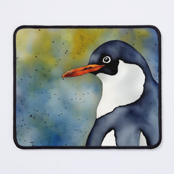 Artikelvorschau, Penguin highly detailed watercolor painting entworfen und verkauft von DrawItOnce.
