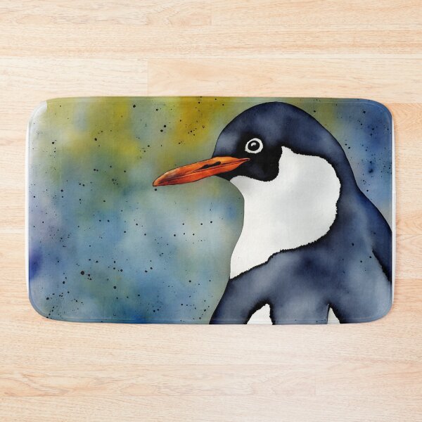 Artikelvorschau, Penguin highly detailed watercolor painting entworfen und verkauft von DrawItOnce.