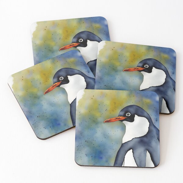 Item preview, Penguin highly detailed watercolor painting designed and sold by DrawItOnce.