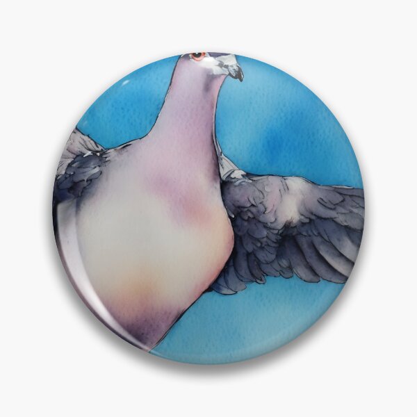 Artikelvorschau, Pigeon highly detailed watercolor painting entworfen und verkauft von DrawItOnce.
