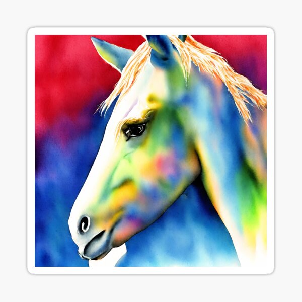 Item preview, Pony highly detailed watercolor painting designed and sold by DrawItOnce.