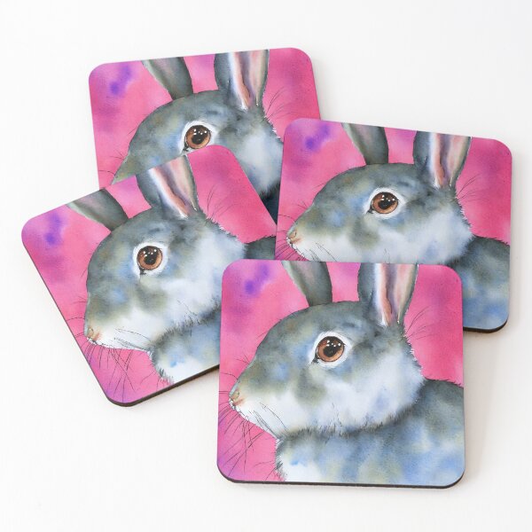 Item preview, Rabbit highly detailed watercolor painting designed and sold by DrawItOnce.
