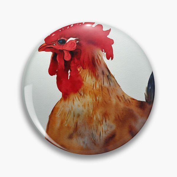 Artikelvorschau, Rooster highly detailed watercolor painting entworfen und verkauft von DrawItOnce.