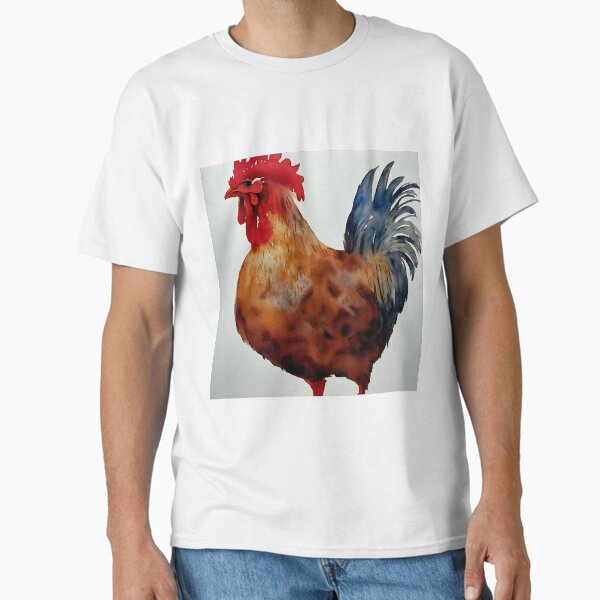 Item preview, Rooster highly detailed watercolor painting designed and sold by DrawItOnce.