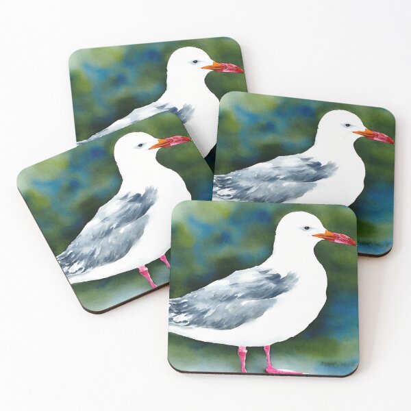Item preview, Seagull highly detailed watercolor painting designed and sold by DrawItOnce.