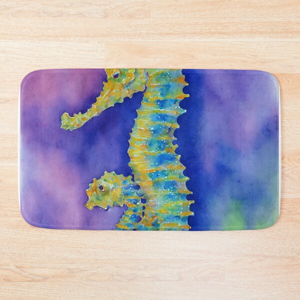 Artikelvorschau, Seahorse highly detailed watercolor painting entworfen und verkauft von DrawItOnce.