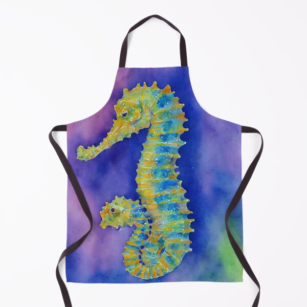 Artikelvorschau, Seahorse highly detailed watercolor painting entworfen und verkauft von DrawItOnce.