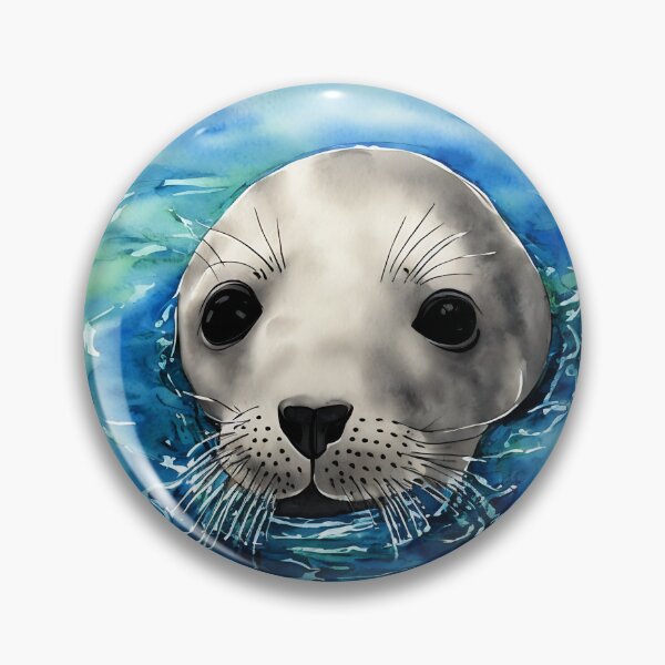 Artikelvorschau, Seal highly detailed watercolor painting entworfen und verkauft von DrawItOnce.