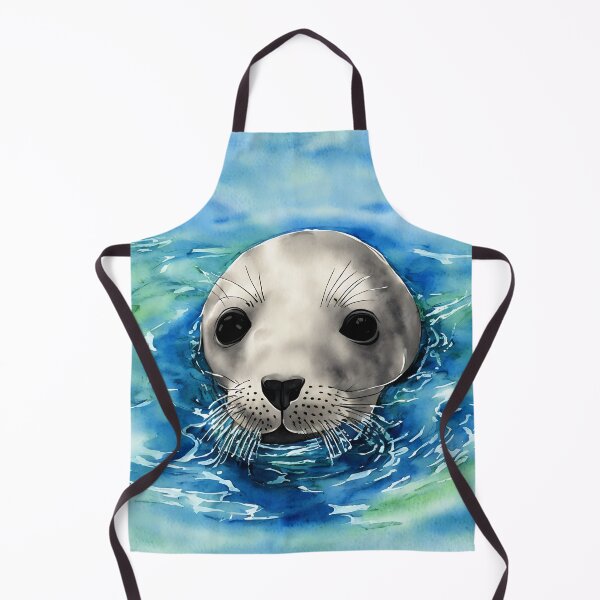 Item preview, Seal highly detailed watercolor painting designed and sold by DrawItOnce.