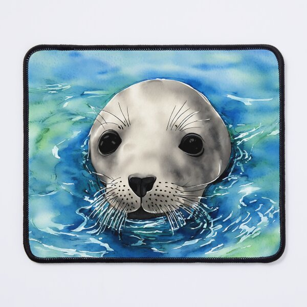 Artikelvorschau, Seal highly detailed watercolor painting entworfen und verkauft von DrawItOnce.