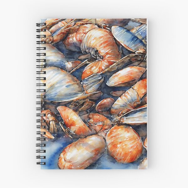 Item preview, Shellfish highly detailed watercolor painting designed and sold by DrawItOnce.