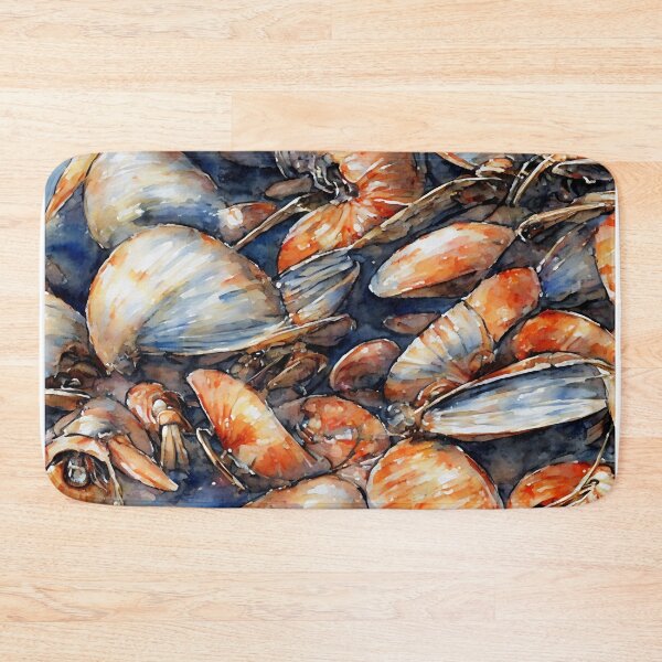 Item preview, Shellfish highly detailed watercolor painting designed and sold by DrawItOnce.