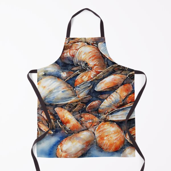 Item preview, Shellfish highly detailed watercolor painting designed and sold by DrawItOnce.