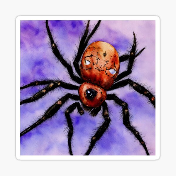 Item preview, Spider highly detailed watercolor painting designed and sold by DrawItOnce.